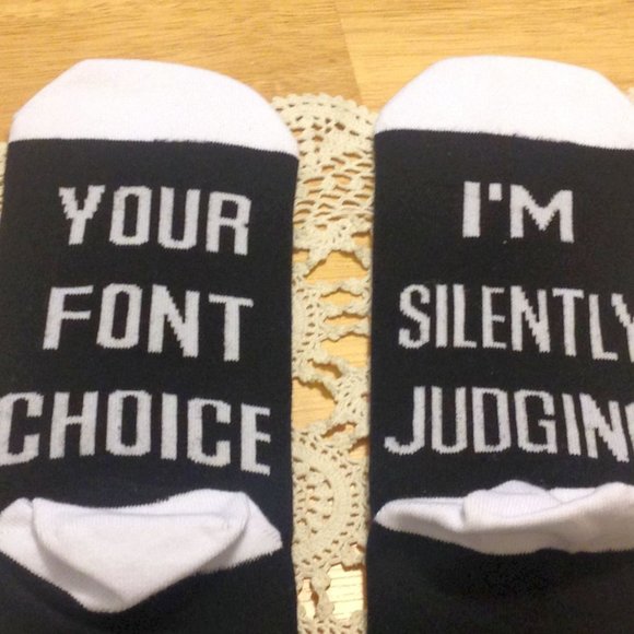 Computer Geek socks, I'm silently judging your font choice - Picture 2 of 7